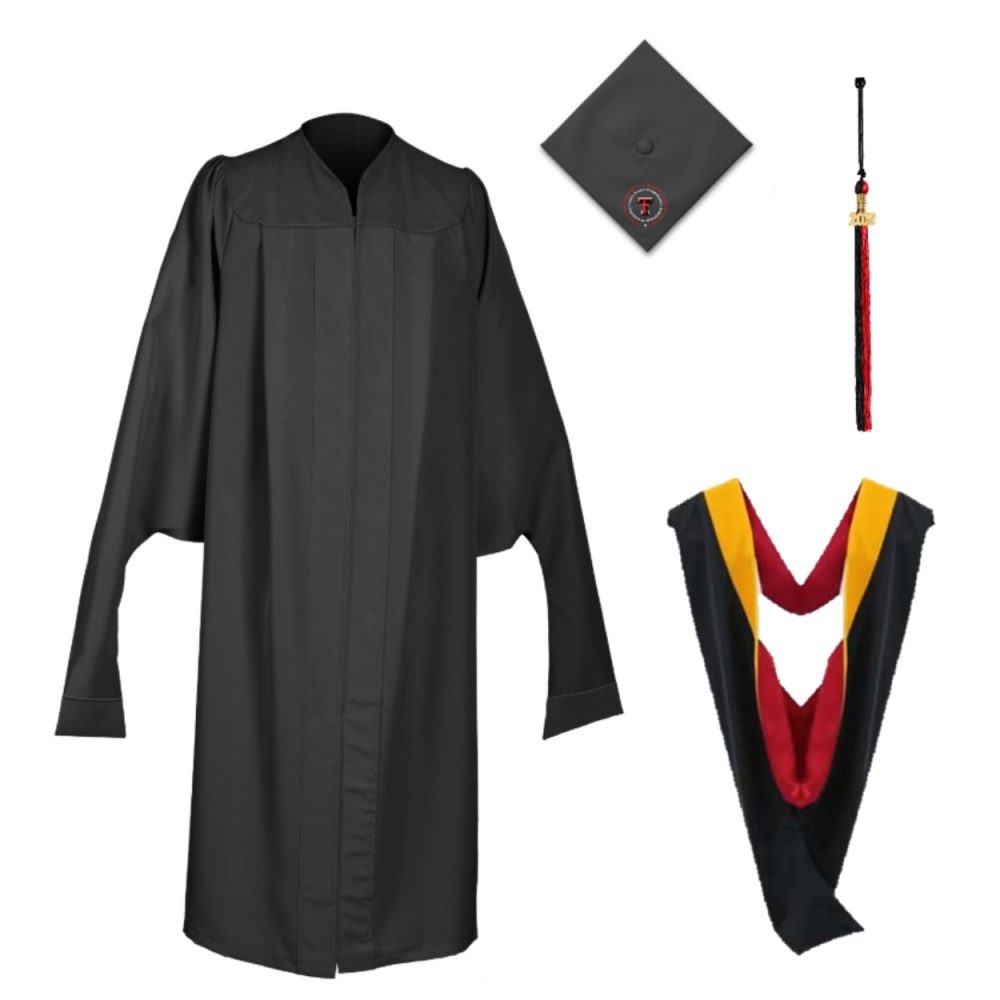 Master’s Cap, Gown, Hood & Tassel Package – West Texas Graduation Services.