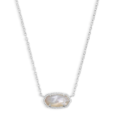 Elisa Silver Necklace in Ivory