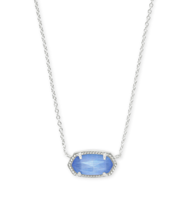Elisa Silver Necklace in Periwinkle