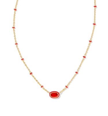 Mini Elisa Gold/Red Necklace