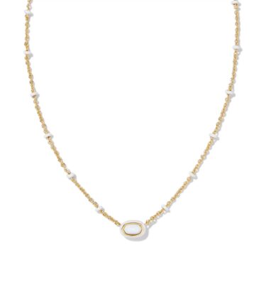 Mini Elisa Gold/White Necklace